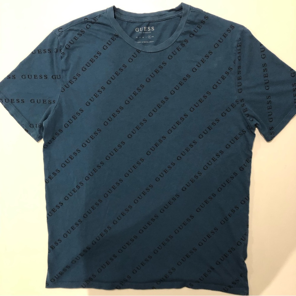 Guess T Shirt Mens Size XL Blue Color